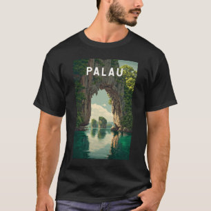 Palau Illustratie Reis Kunst Vintage T-shirt