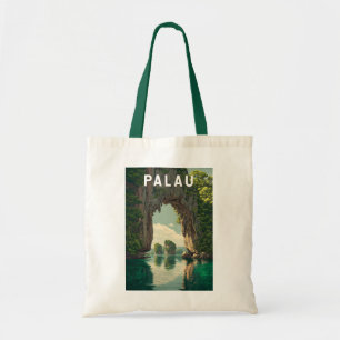 Palau Illustratie Reis Kunst Vintage Tote Bag