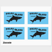 Palau Island duiken met haaien Rechthoekige Sticker (Vel)