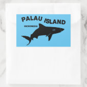 Palau Island duiken met haaien Rechthoekige Sticker (Tas)