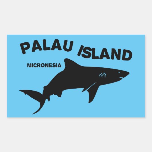 Palau Island duiken met haaien Rechthoekige Sticker (Voorkant)