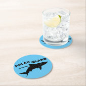 Palau Island duiken met haaien Ronde Kartonnen Onderzetter (Insitu)