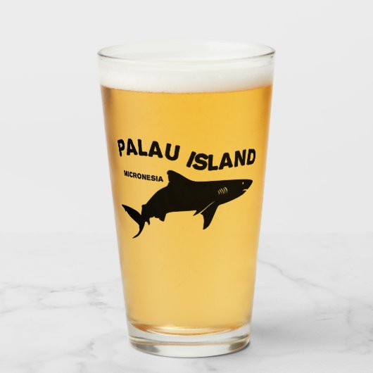 Palau Island - Micronesia Shark Diving Glas (Voorkant gevuld)