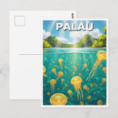 Palau Jellyfish Lake Reizen Briefkaart (Voorkant / Achterkant)