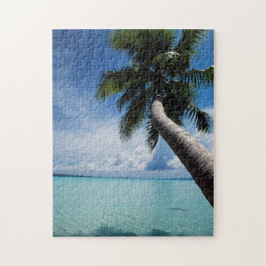 Palau, Micronesia, Palmboom bij Palau-lagune Legpuzzel (Verticaal)