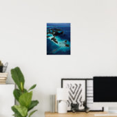 Palau, Micronesië, Luchtbeeld van Rock Island Poster (Thuiskantoor)