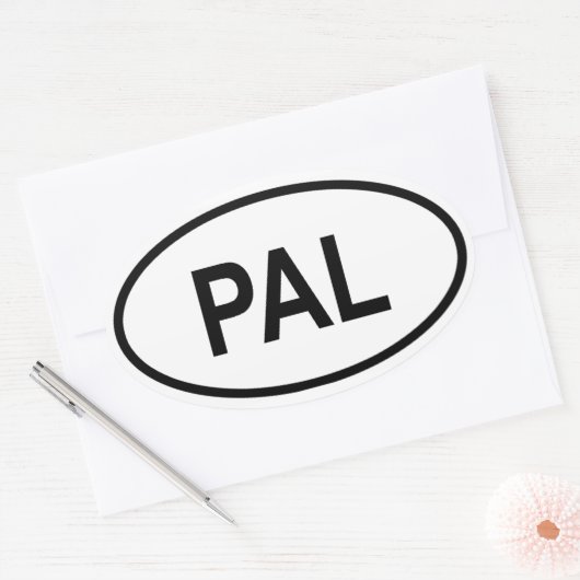 Palau "PAL" Ovale Sticker (Envelop)