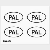 Palau "PAL" Ovale Sticker (Vel)