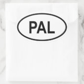 Palau "PAL" Ovale Sticker (Tas)