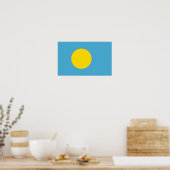 Palau - Palauan Flag Poster (Keuken)