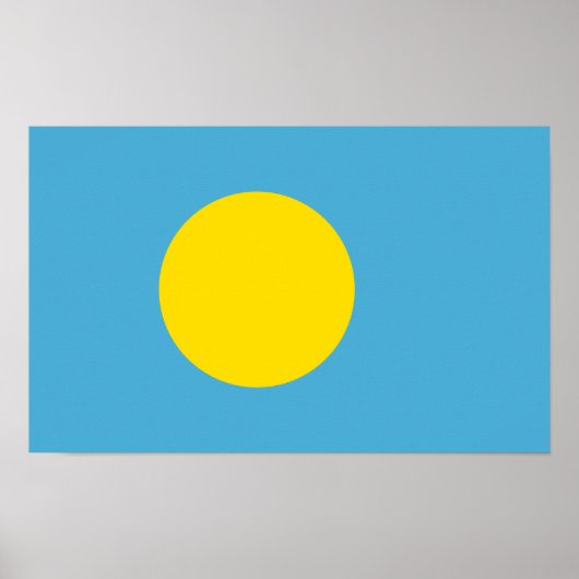 Palau - Palauan Flag Poster (Voorkant)