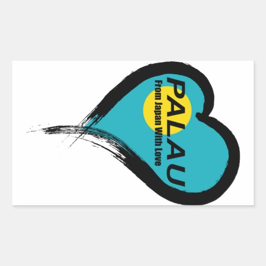 palau rechthoekige sticker (Voorkant)