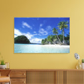 Palau, Rock Islands, Honeymoon Island, World Canvas Afdruk (Insitu (Woonkamer))