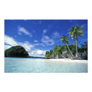 Palau, Rock Islands, Honeymoon Island, World Foto Afdruk
