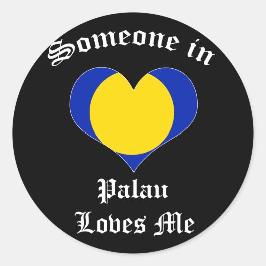 Palau Ronde Sticker (Voorkant)