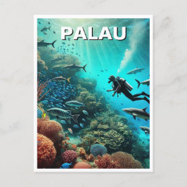 Palau Scuba Diving Travel Briefkaart