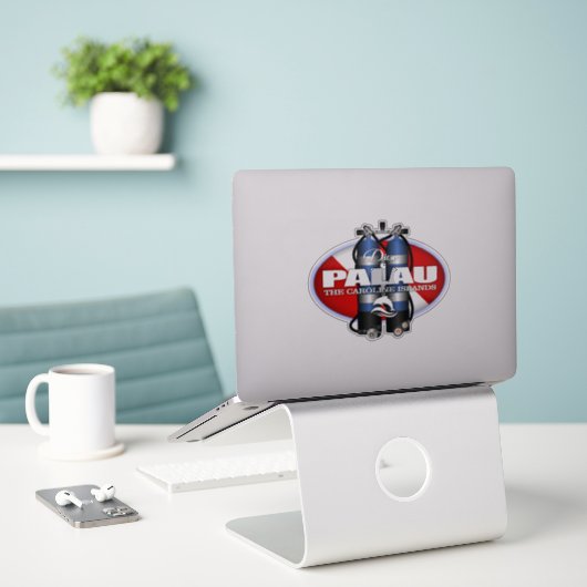 Palau (ST) Sticker (Laptop op bureau)