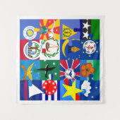 Palau States Palau Tapestry Wandkleed (Voorkant (horizontaal))