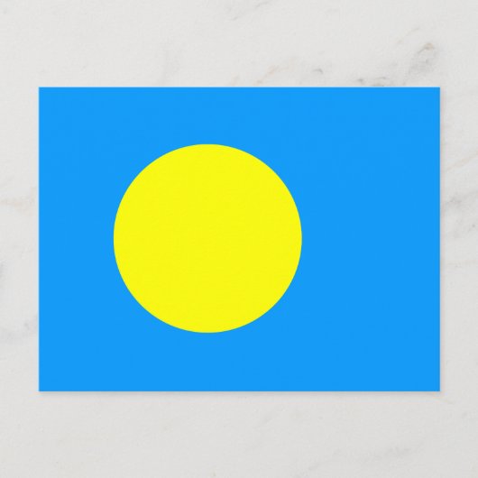 Palau vlag briefkaart (Voorkant)