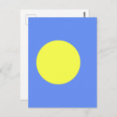 Palau-vlag Briefkaart (Voorkant / Achterkant)