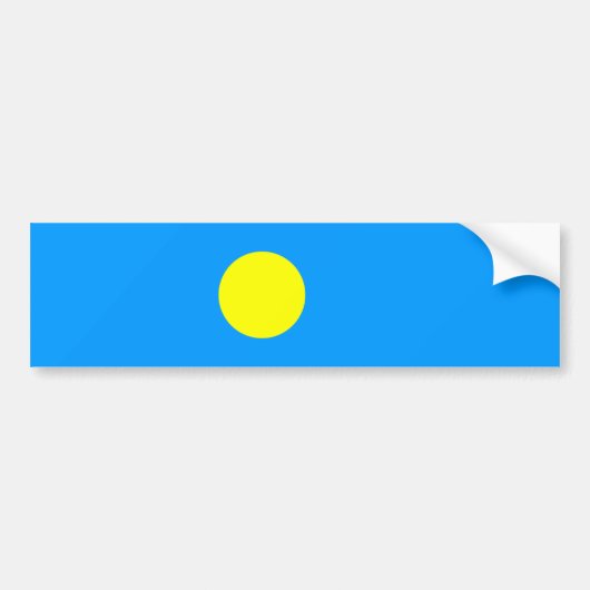 Palau vlag bumpersticker (Voorkant)