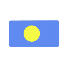 Palau-vlag Etiket