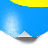 Palau-vlag Foto Afdruk (Hoek)