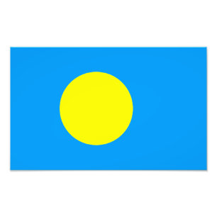 Palau-vlag Foto Afdruk
