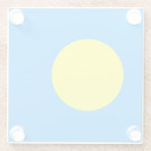 Palau vlag glazen onderzetter (Achterkant)