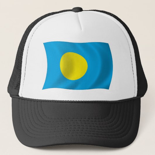 Palau Vlag Hoed Trucker Pet (Voorkant)