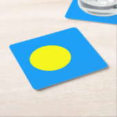 Palau vlag kartonnen onderzetters (Schuin)