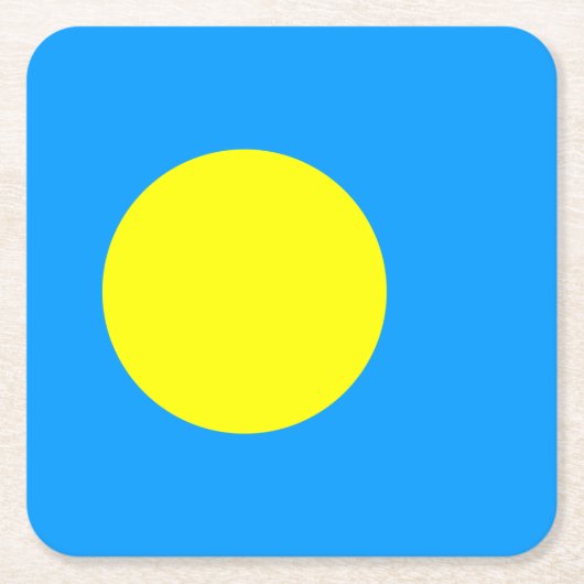 Palau vlag kartonnen onderzetters (Voorkant)