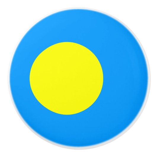 Palau-vlag Keramische Knop (Voorkant)