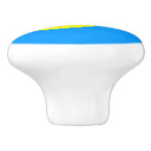Palau-vlag Keramische Knop (Zijkant)