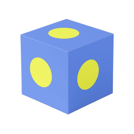 Palau-vlag Kubus (Voorkant hoekig)