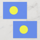Palau-vlag Notitiekaartje (Voorkant / Achterkant)