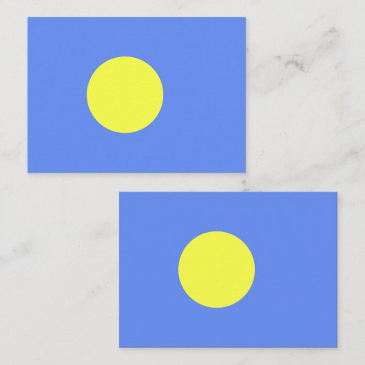 Palau-vlag Notitiekaartje (Voorkant / Achterkant)