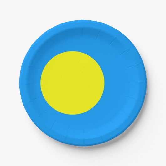 Palau vlag papieren bordje (Voorkant)