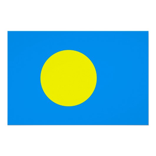 Palau vlag perfect poster (Voorkant)