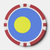 Palau-vlag Poker Chips (Voorkant)