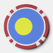Palau-vlag Poker Chips (Achterkant)
