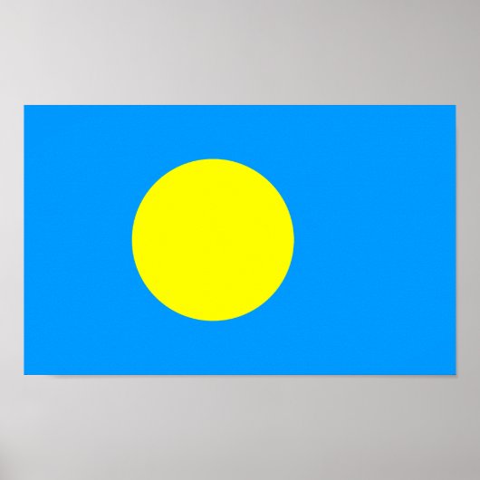 Palau-vlag Poster (Voorkant)