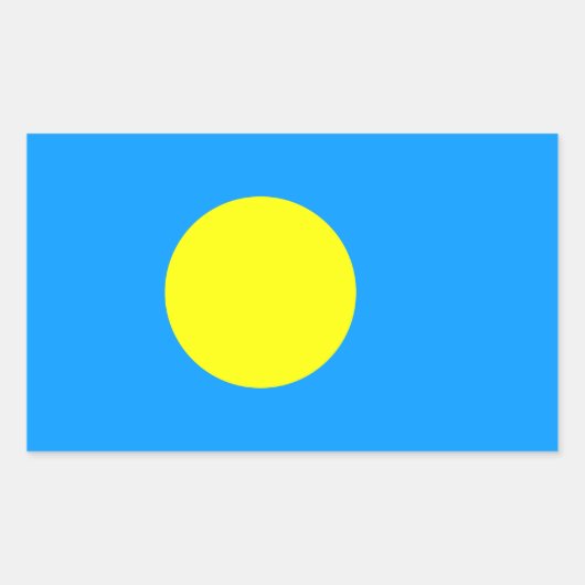 Palau-vlag Rechthoekige Sticker (Voorkant)