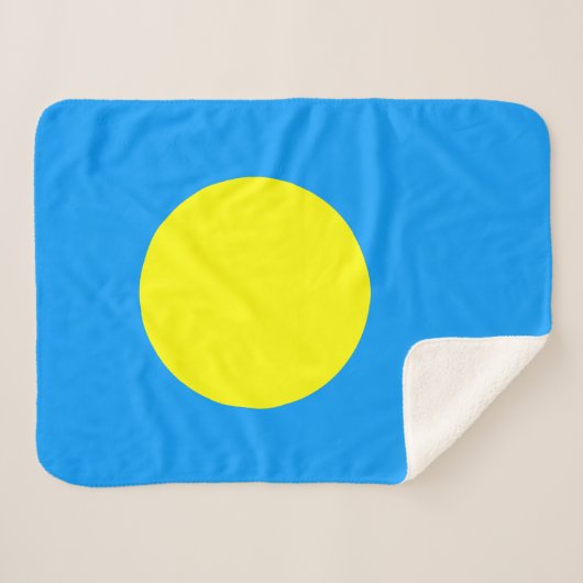 Palau vlag sherpa deken (Voorkant (horizontaal))