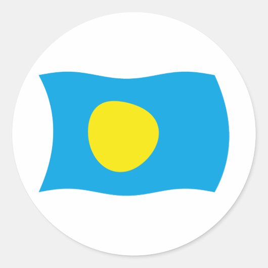 Palau Vlag Sticker (Voorkant)