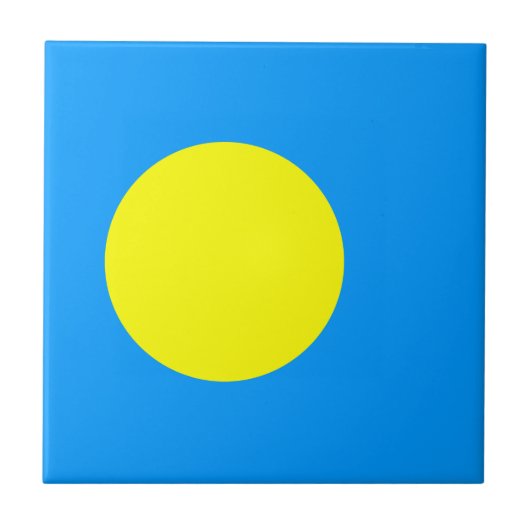 Palau vlag tegeltje (Voorkant)