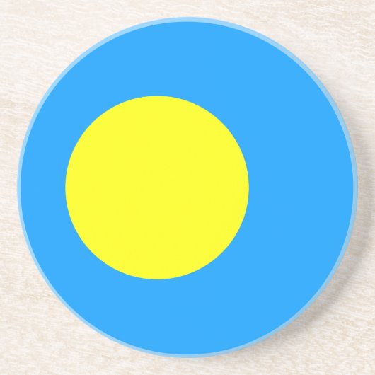 Palau-vlag Zandsteen Onderzetter (Voorkant)