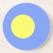 Palau-vlag Zandsteen Onderzetter (Voorkant)