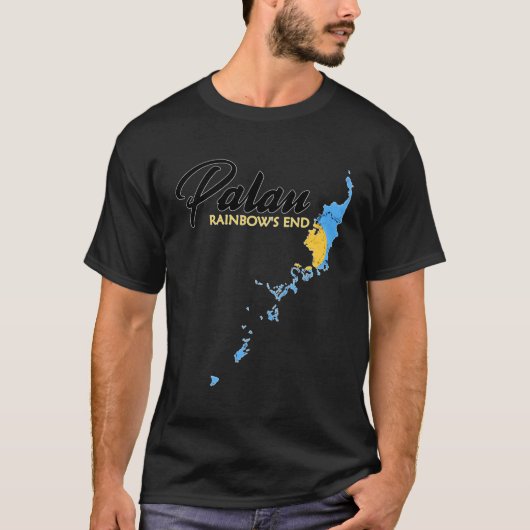 Palau Vlaggenkaart van Palau T-shirt (Voorkant)