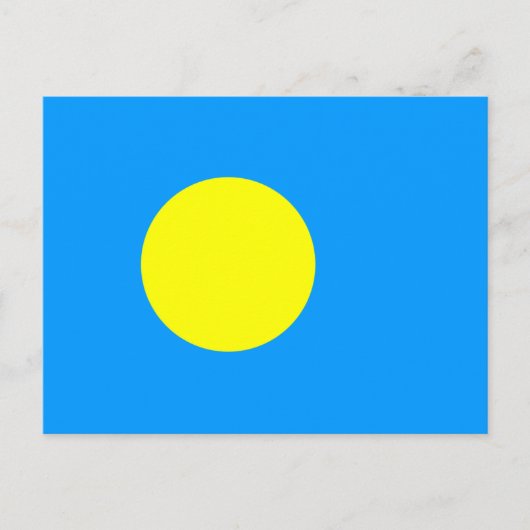 Palauaanse vlag, vlag van Palau Briefkaart (Voorkant)